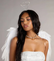 Angelic Glow Rhinestone Halo Headband