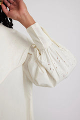 mimi mini dress - off white broderie