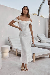 Tropical Tide Maxi Dress White