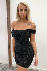 Nara Dress - Black Sequin