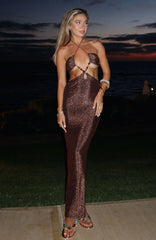 Making It Happen Maxi Dress Bronze