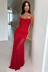 Tasmin Maxi Dress - Red
