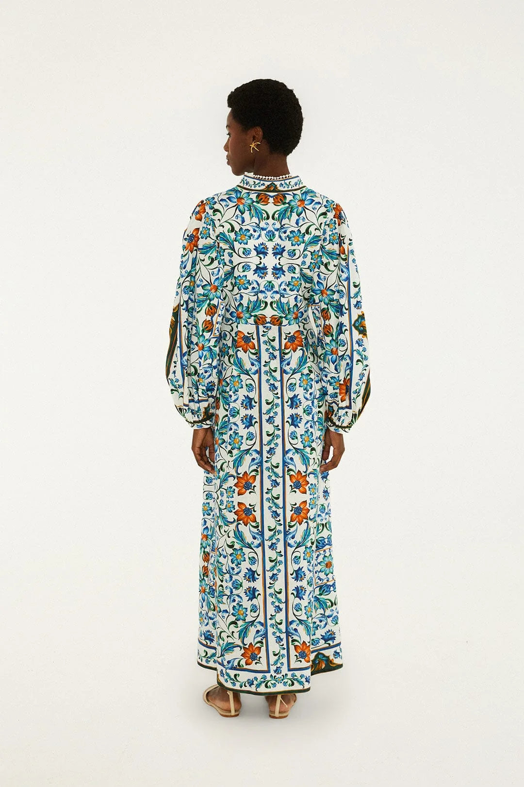 Off-White Flora Tile Maxi Dress