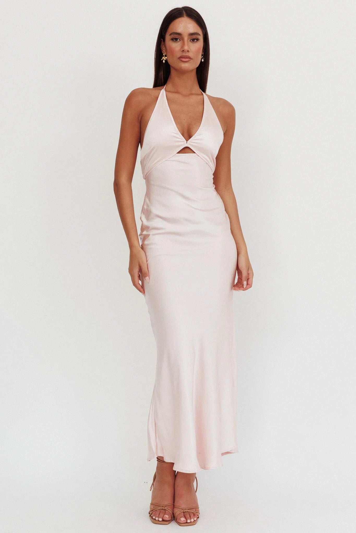 Jassinta Keyhole Bust Maxi Dress Pink
