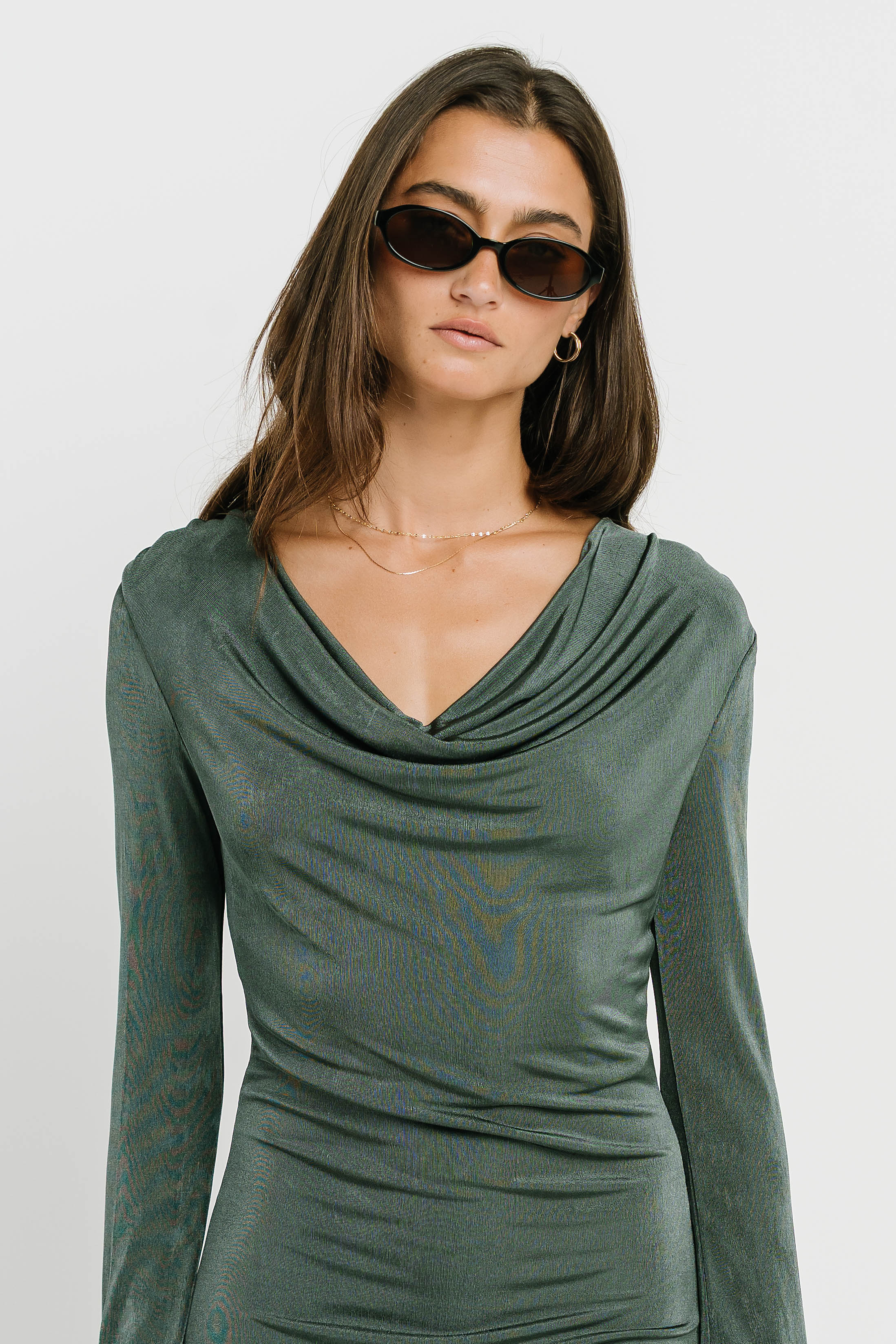 Emery Mini Dress in Teal