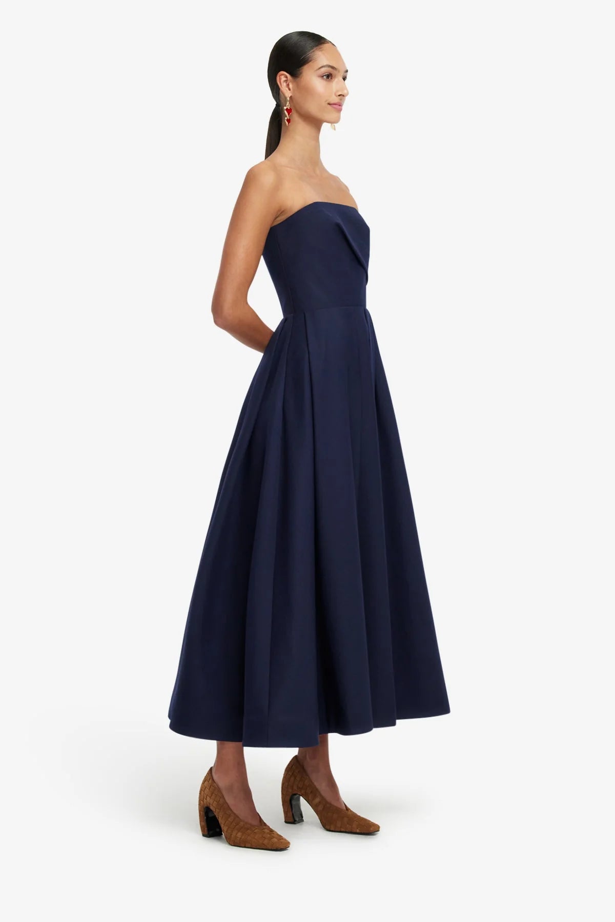 Lynn Bustier Midi Dress - Indigo