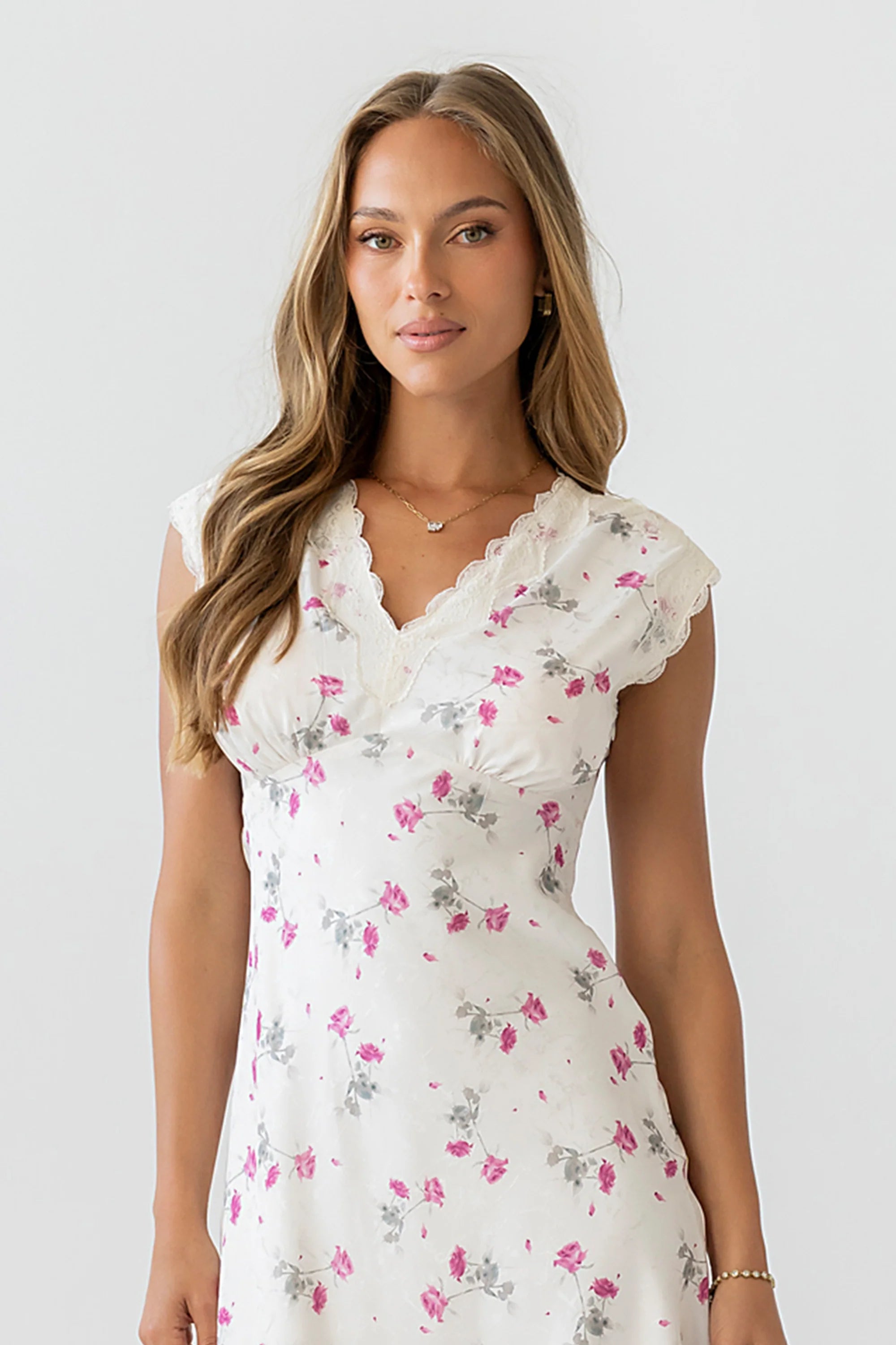 Brinkley Floral Maxi Dress in Berry - FINAL SALE