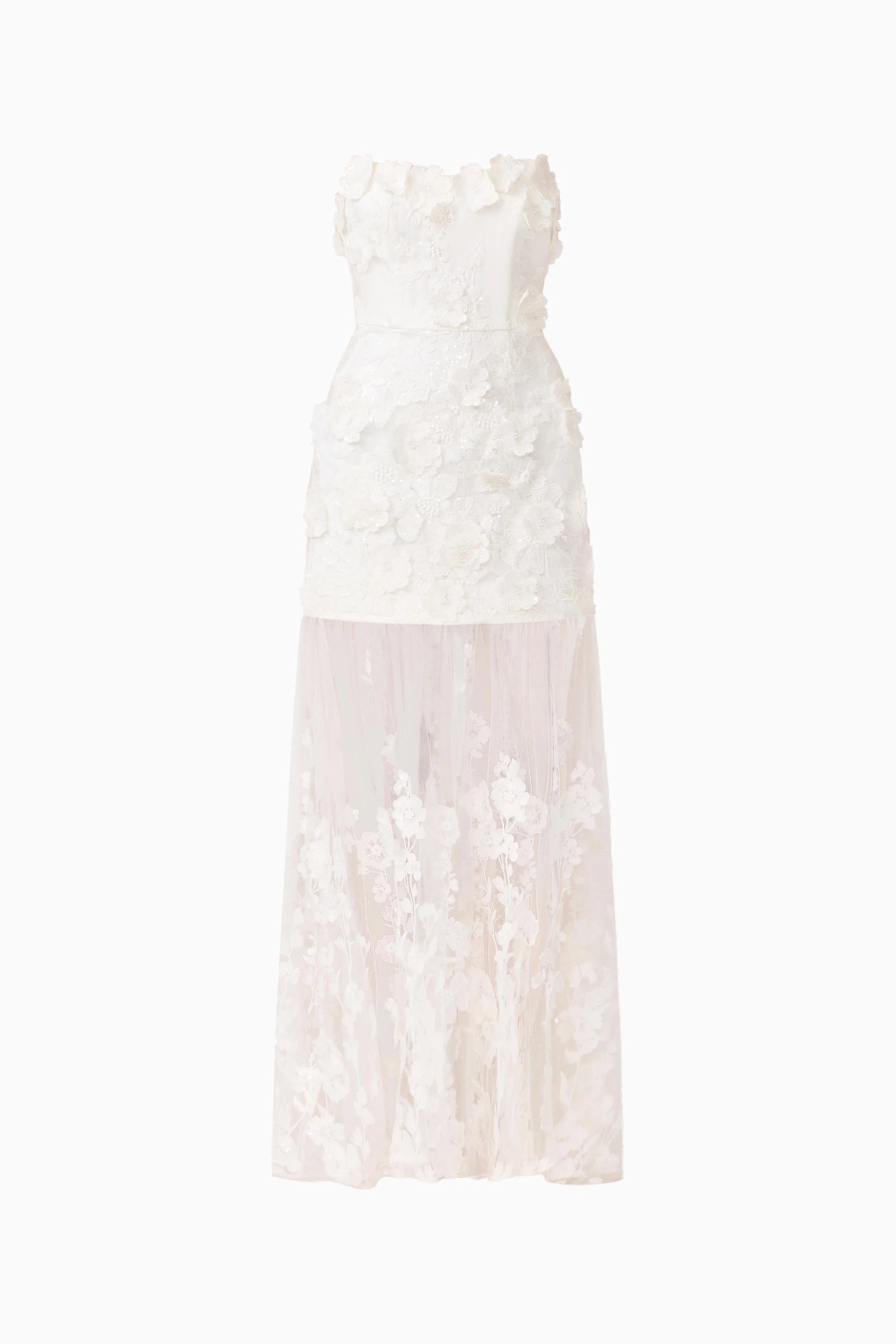 Lorina Sweetheart Gown in White