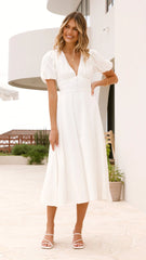 Melea Midi Dress - White