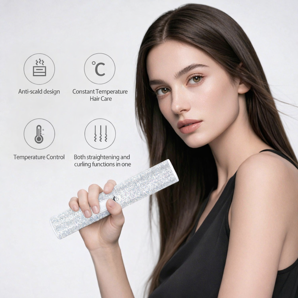 Wireless Cordless Hair Straightener 5000mAh Portable Flat Iron
