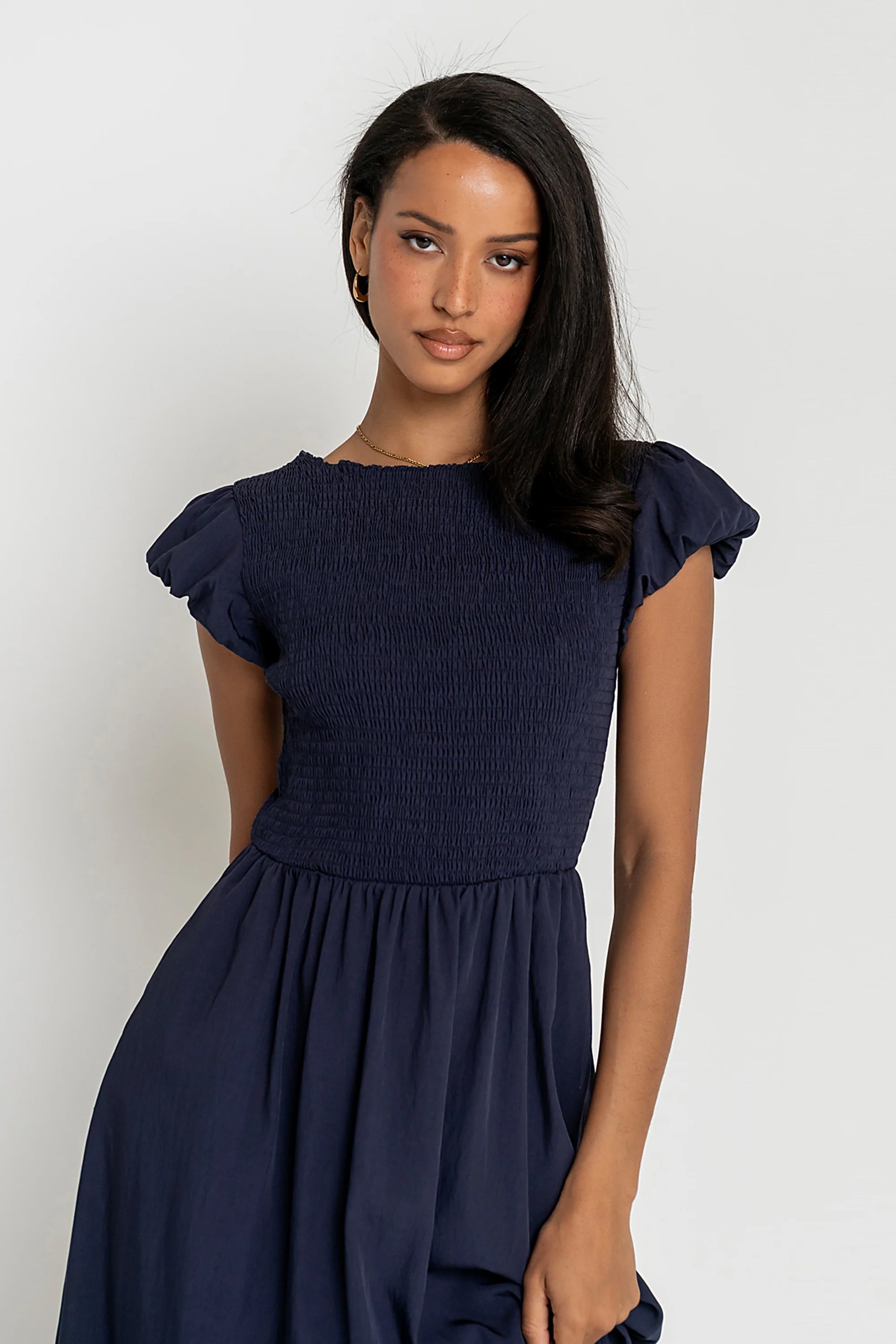 Harshell Smocked Midi Dress - FINAL SALE