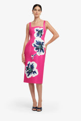 Larissa Midi Dress - Orchid Print