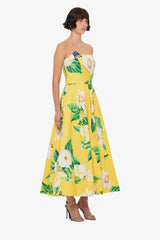 Lynn Bustier Midi Dress - Joie Print in Sunshine