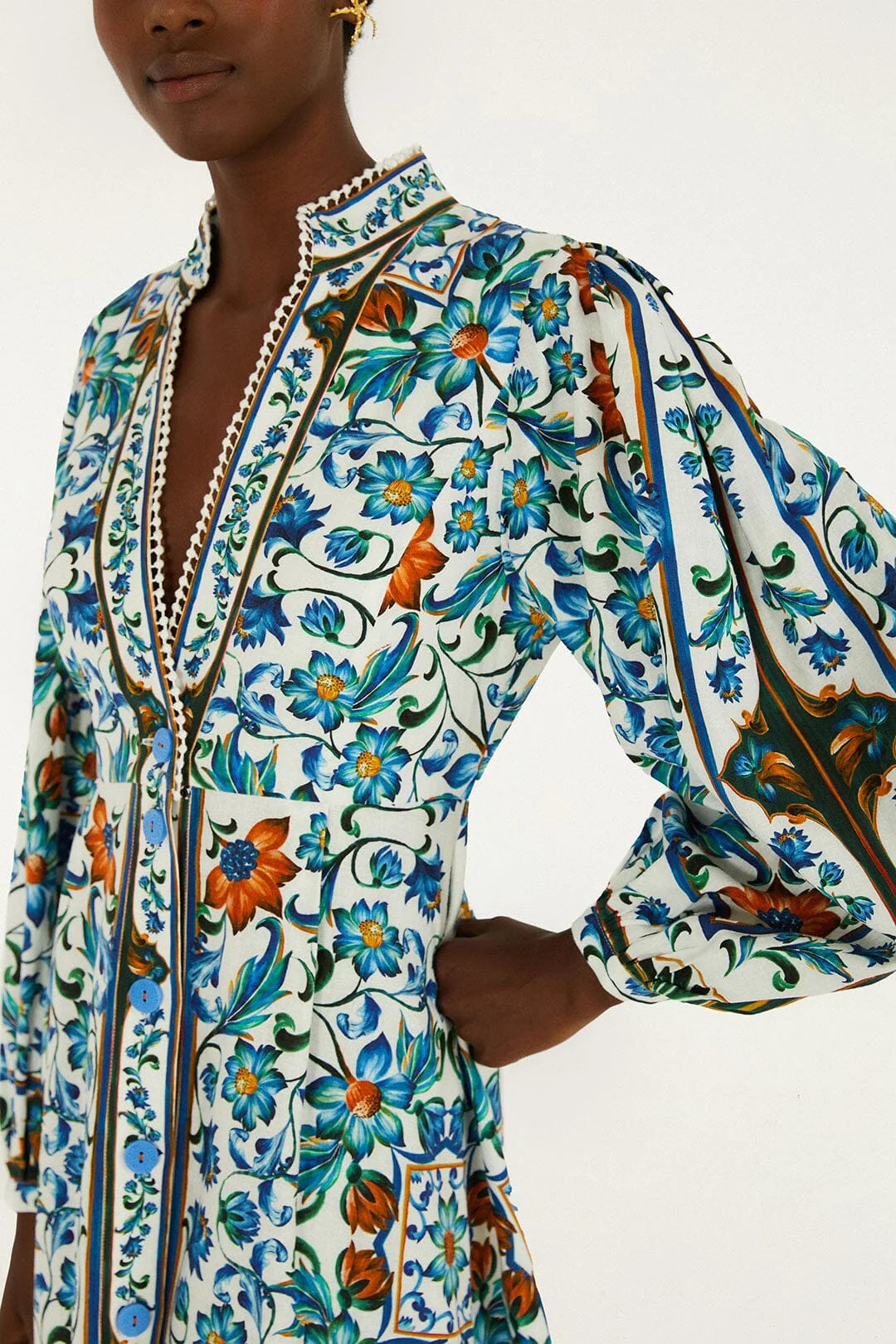 Off-White Flora Tile Maxi Dress