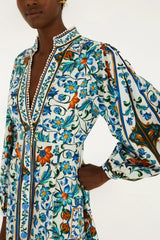 Off-White Flora Tile Maxi Dress