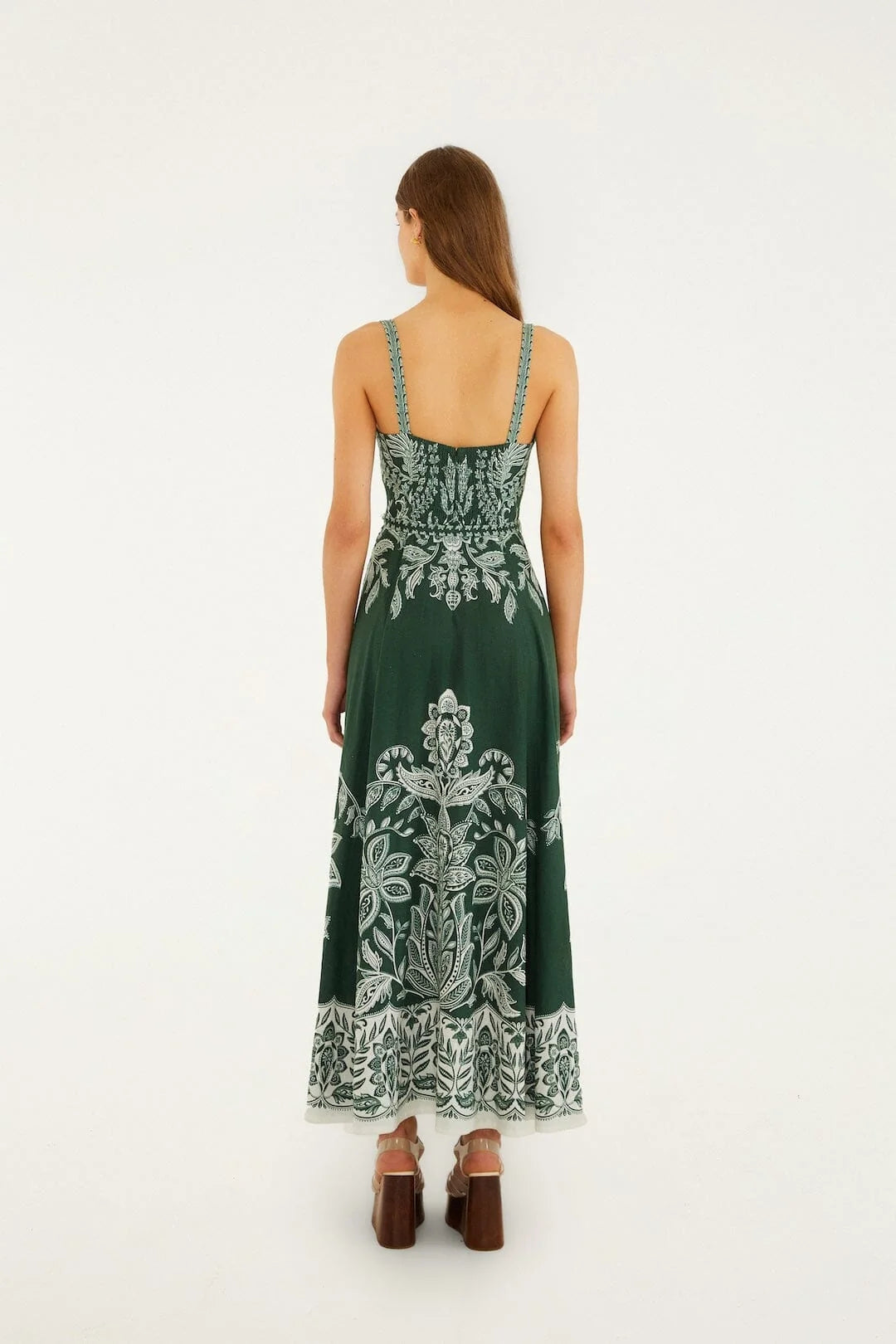 Dark Green Miranda Buckles Maxi Dress