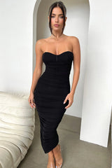 Pearla Midi Dress - Black