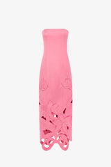 Rayna Appliqué Bustier Maxi Dress - Lily in Fuchsia