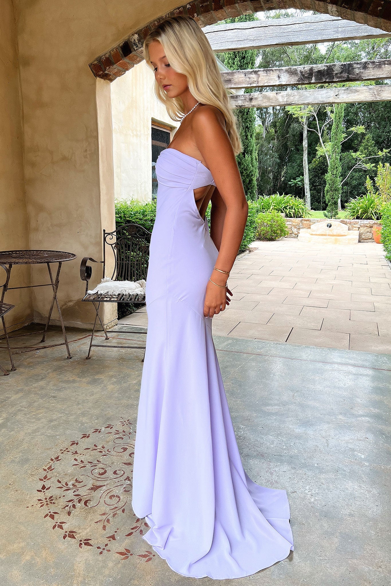 Jesson Strapless Maxi Dress - Lilac