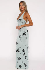 Chasing Heaven Knit Maxi Dress Mint