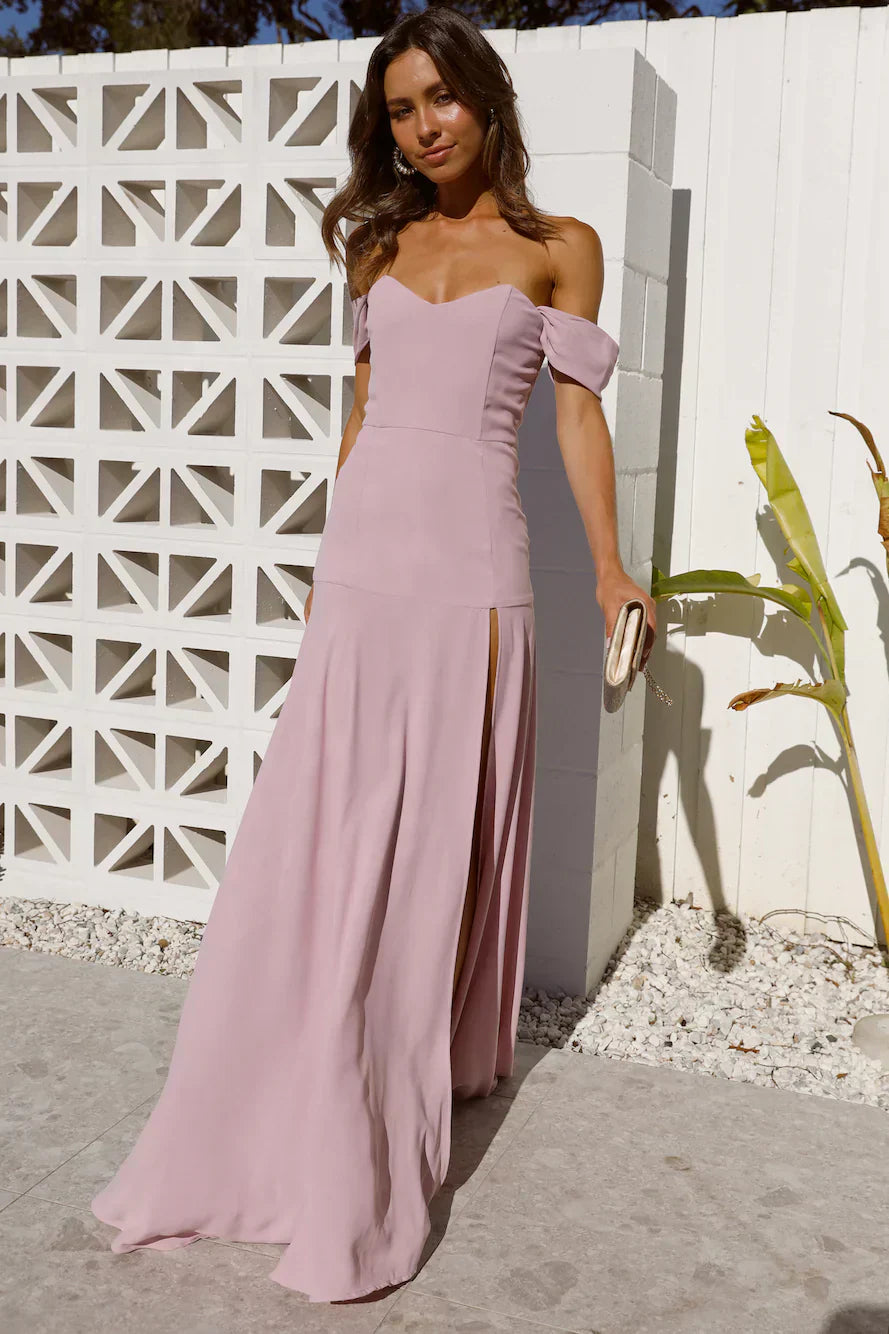 Blushing Cinderella Maxi Dress