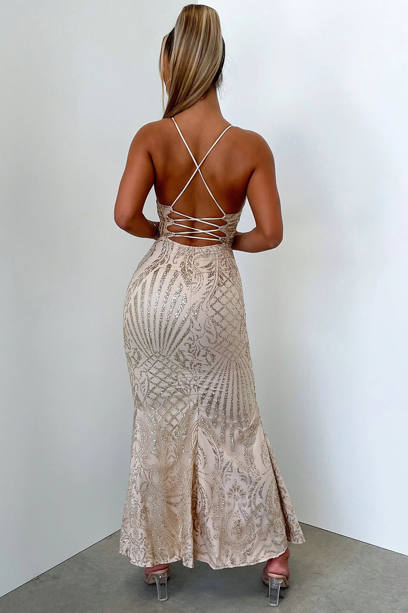 Narissa Maxi Dress - Gold Sequin