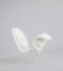 Flirty Fuzzy Faux Fur Bunny Ears Headband