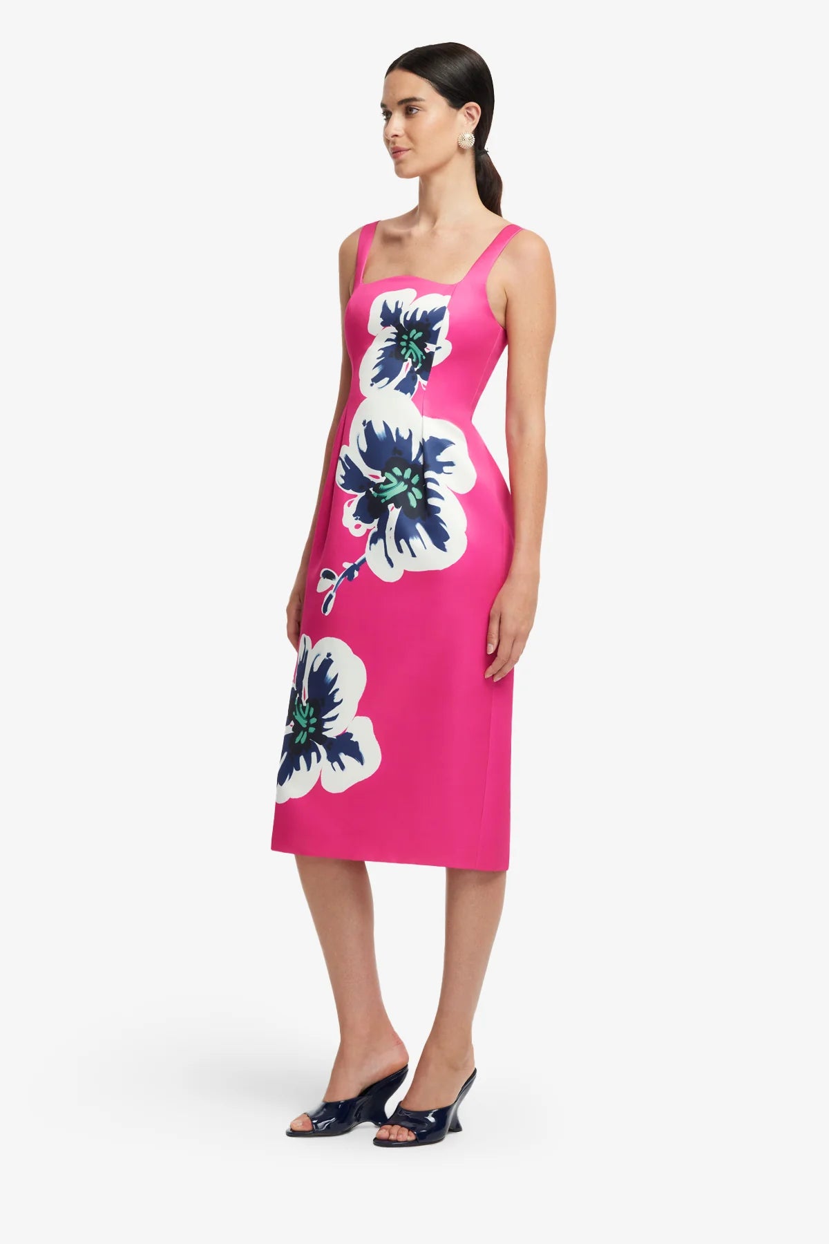 Larissa Midi Dress - Orchid Print