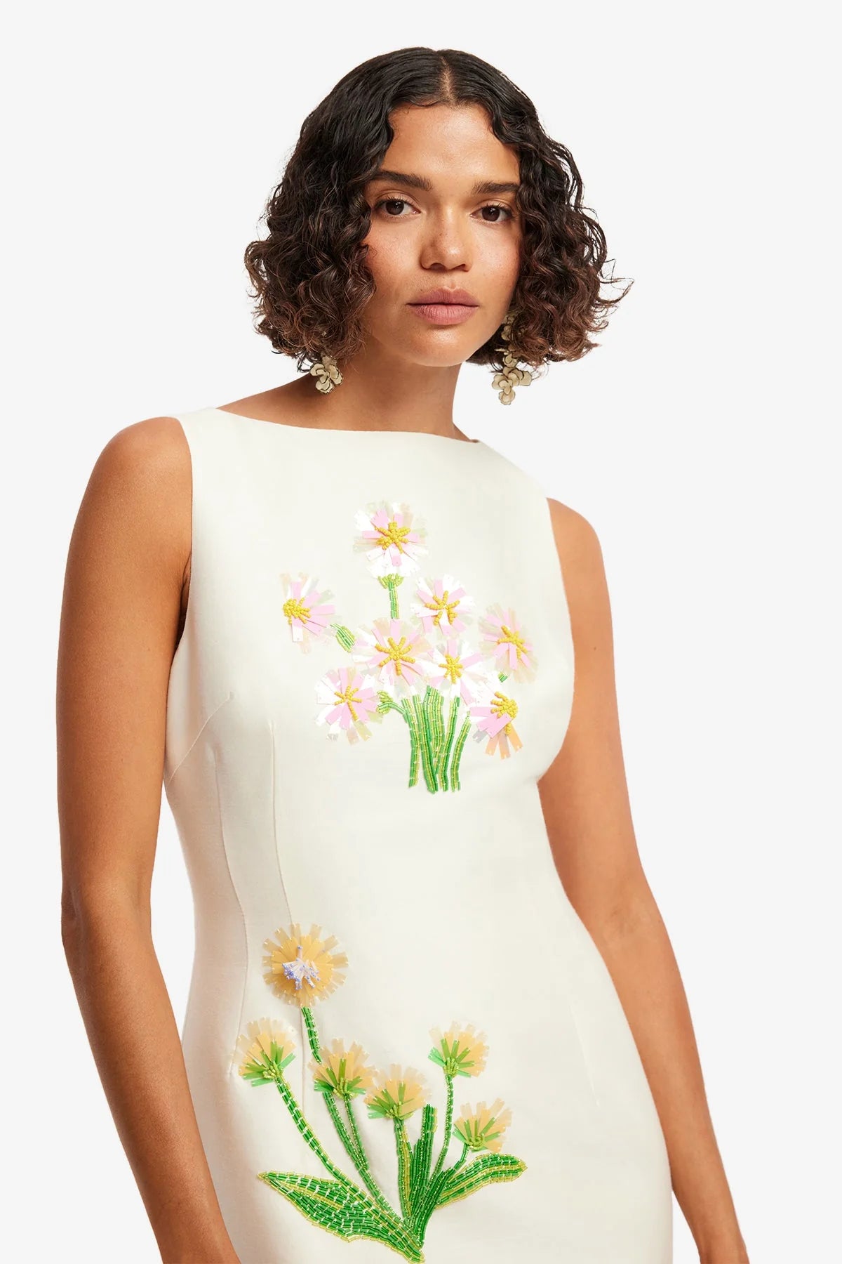 Eleanor Embellished Wool Midi Dress - Wildflower