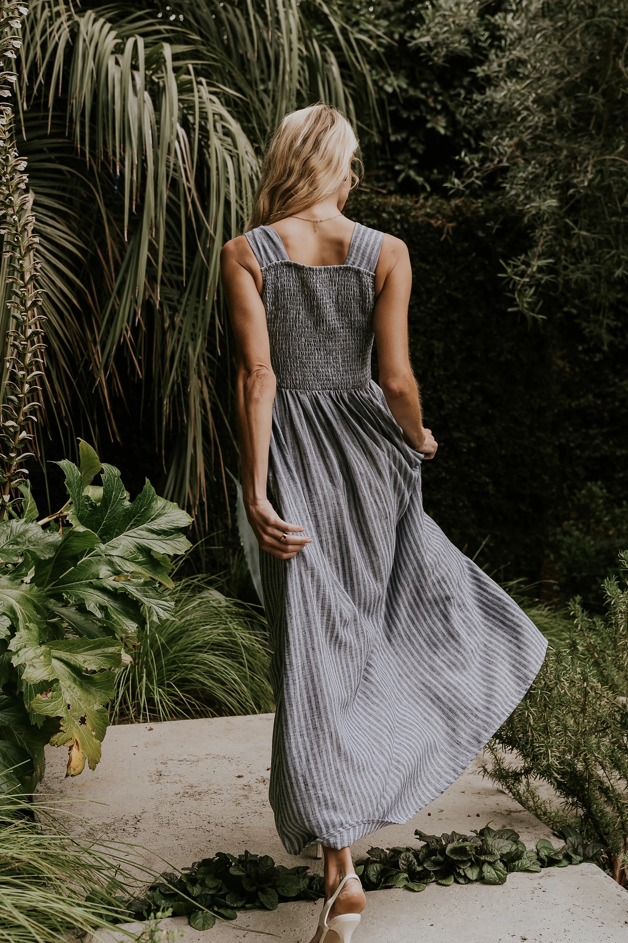 Cecelia Striped Midi Dress