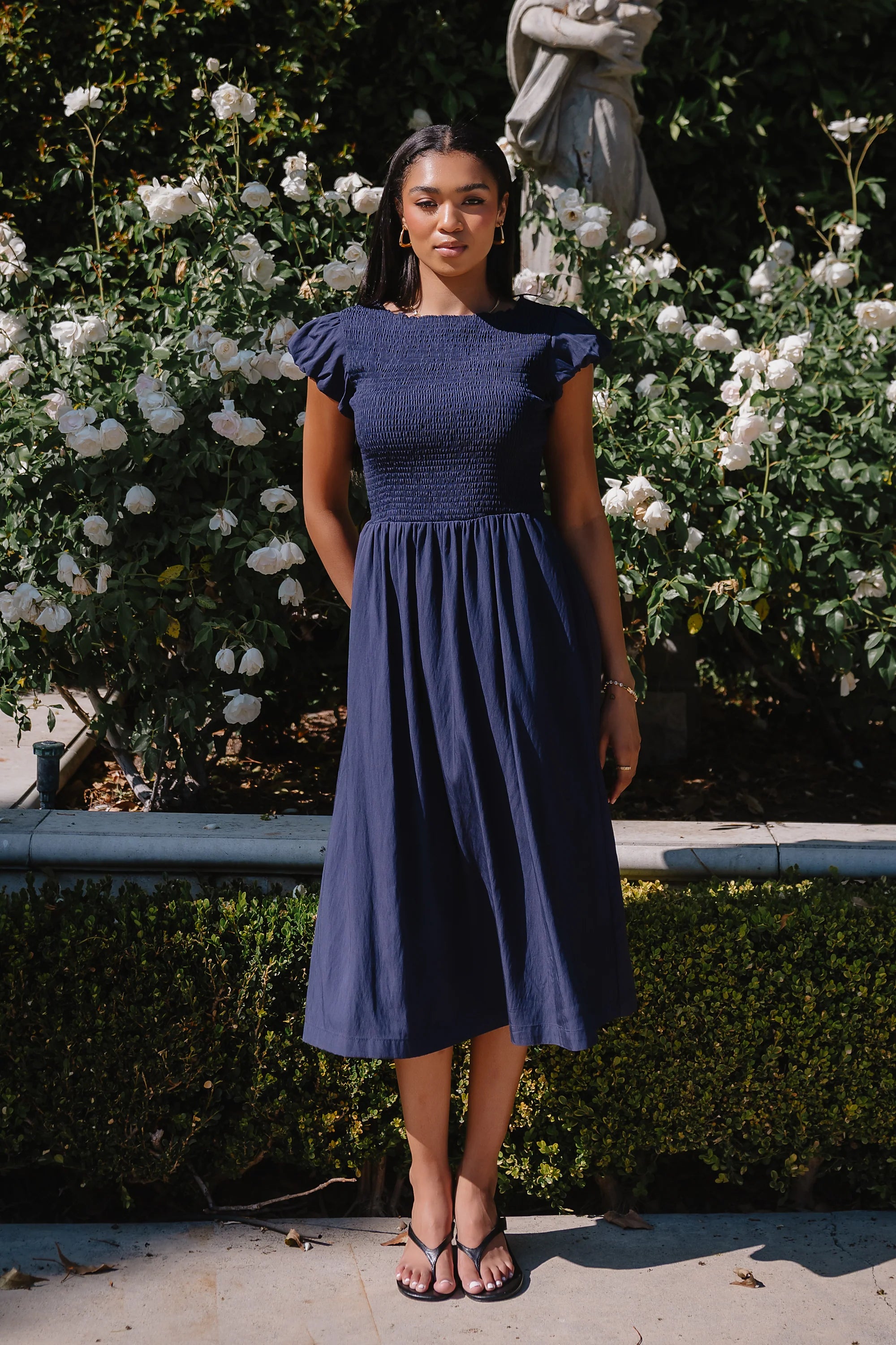 Harshell Smocked Midi Dress - FINAL SALE