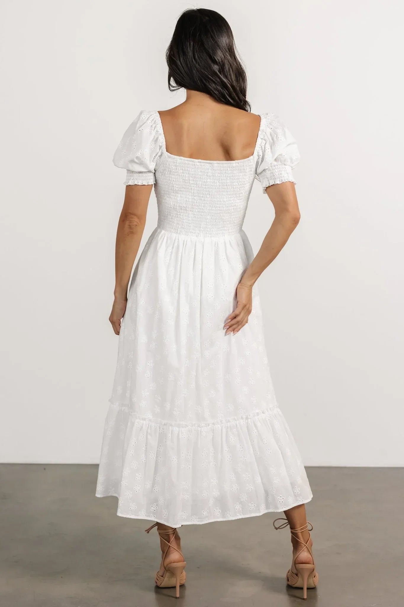 Piper Eyelet Midi Dress | Off White