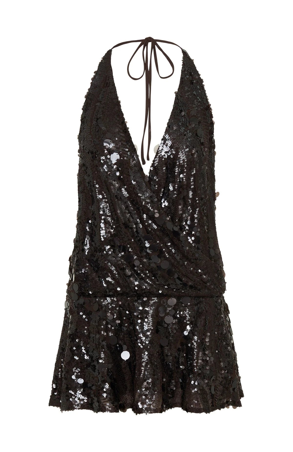 Divine Excess Sequin Mini Dress Chocolate