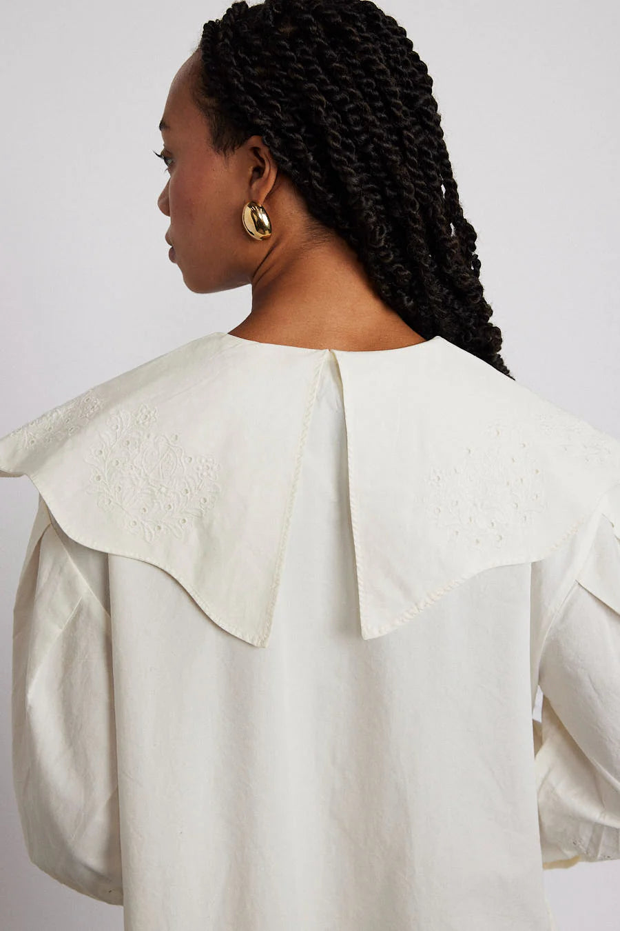 mimi mini dress - off white broderie