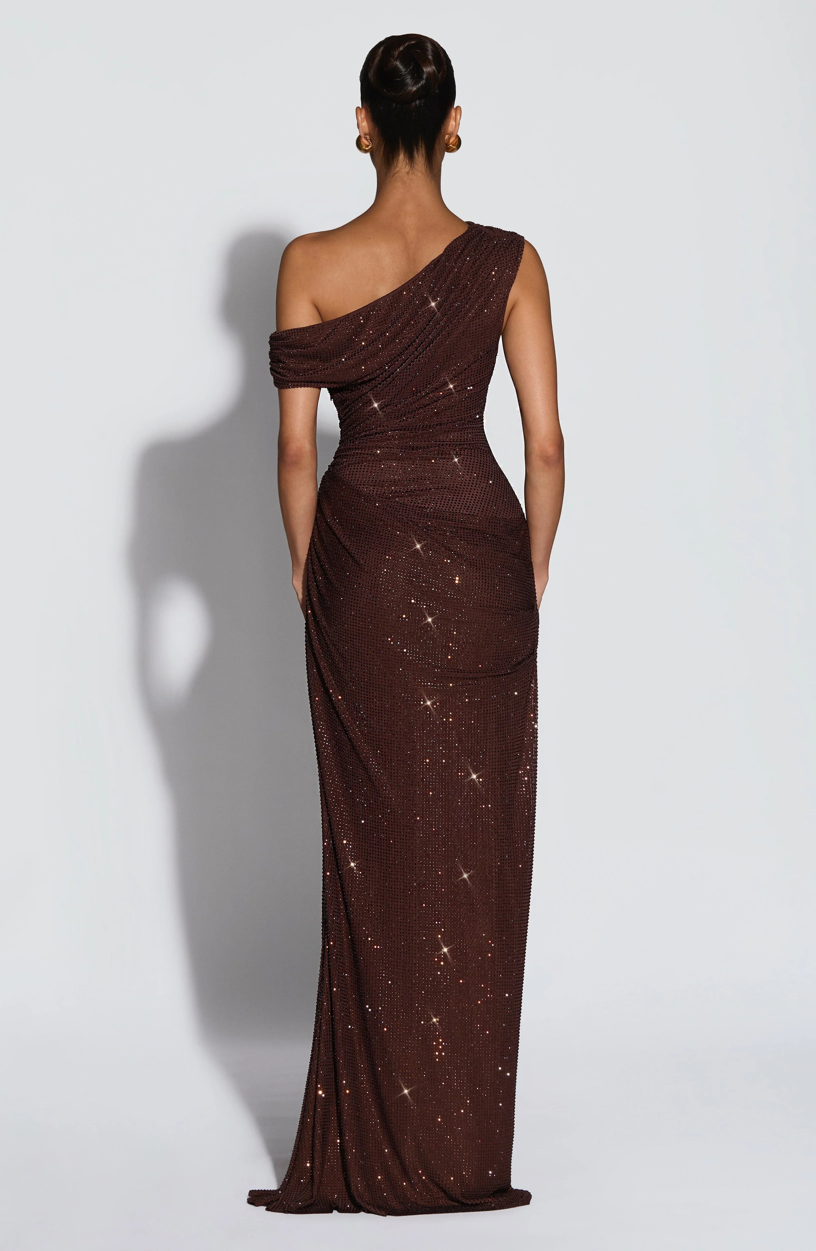 Ottilie Maxi Dress - Plum Brown